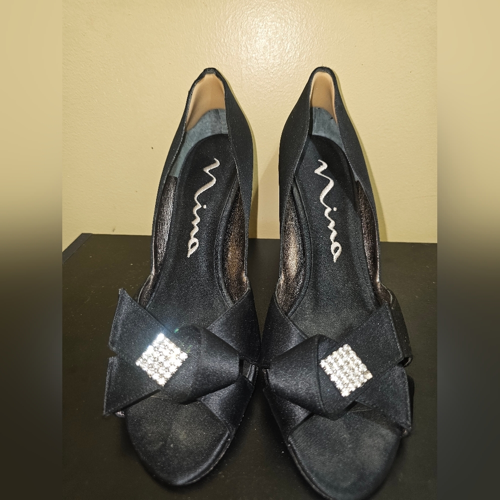 Nina Satin Open-toe Shoes